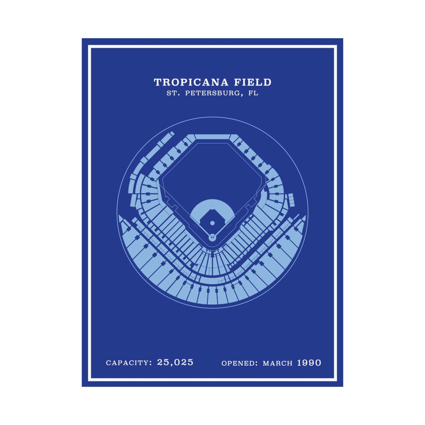 Tropicana Stadium Poster | Modern Border
