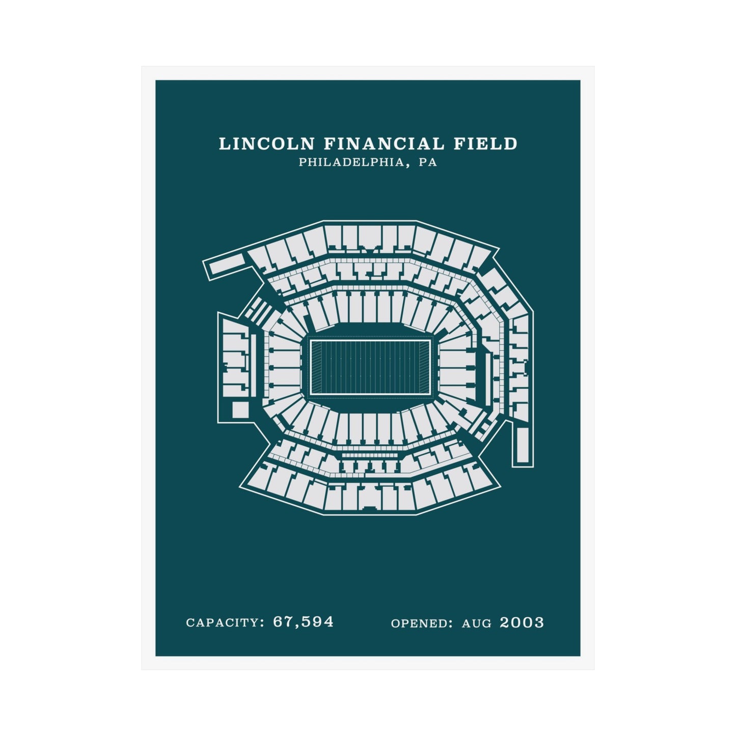 Lincoln Financial Stadium Poster | Classic Border