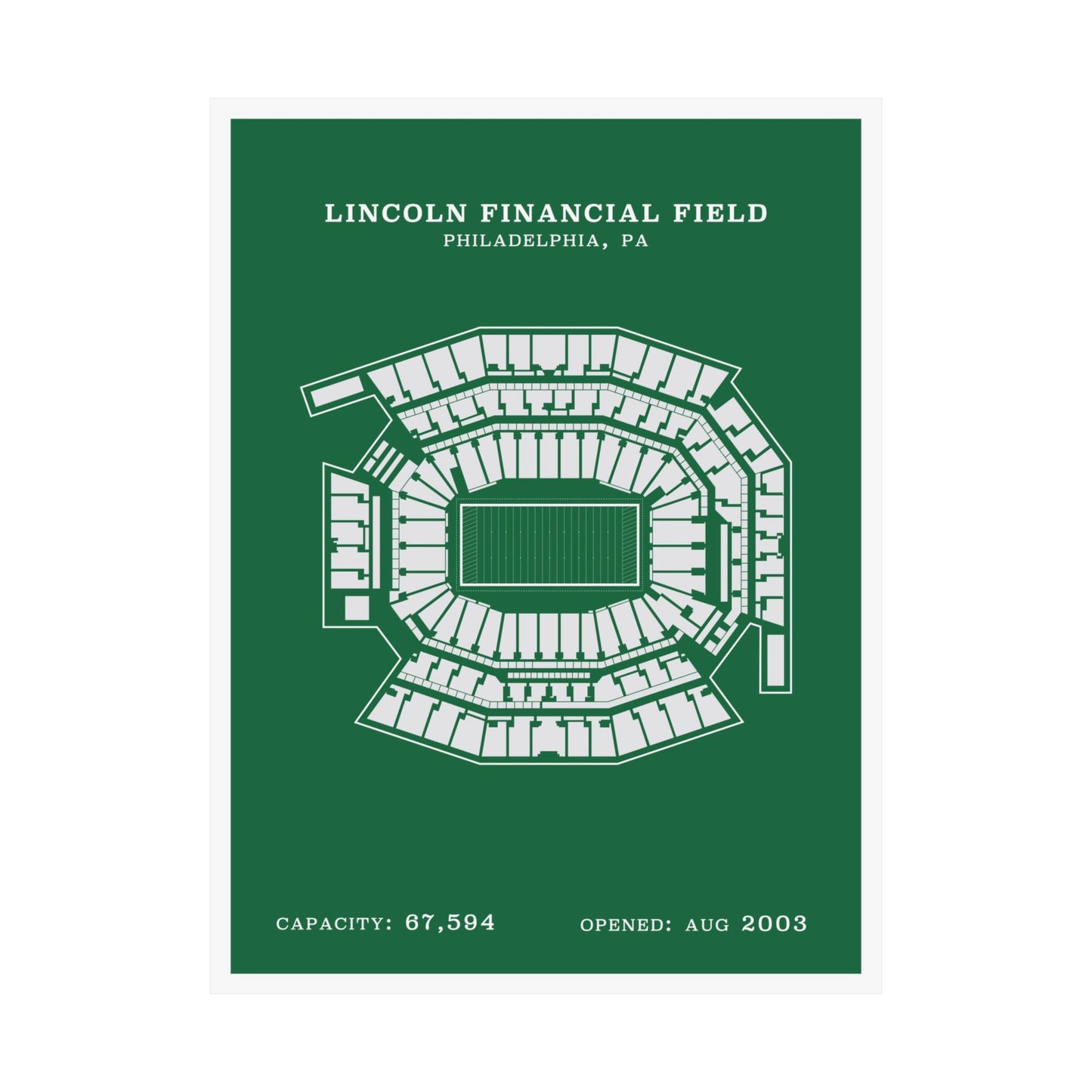Lincoln Financial Stadium Poster | Classic Border