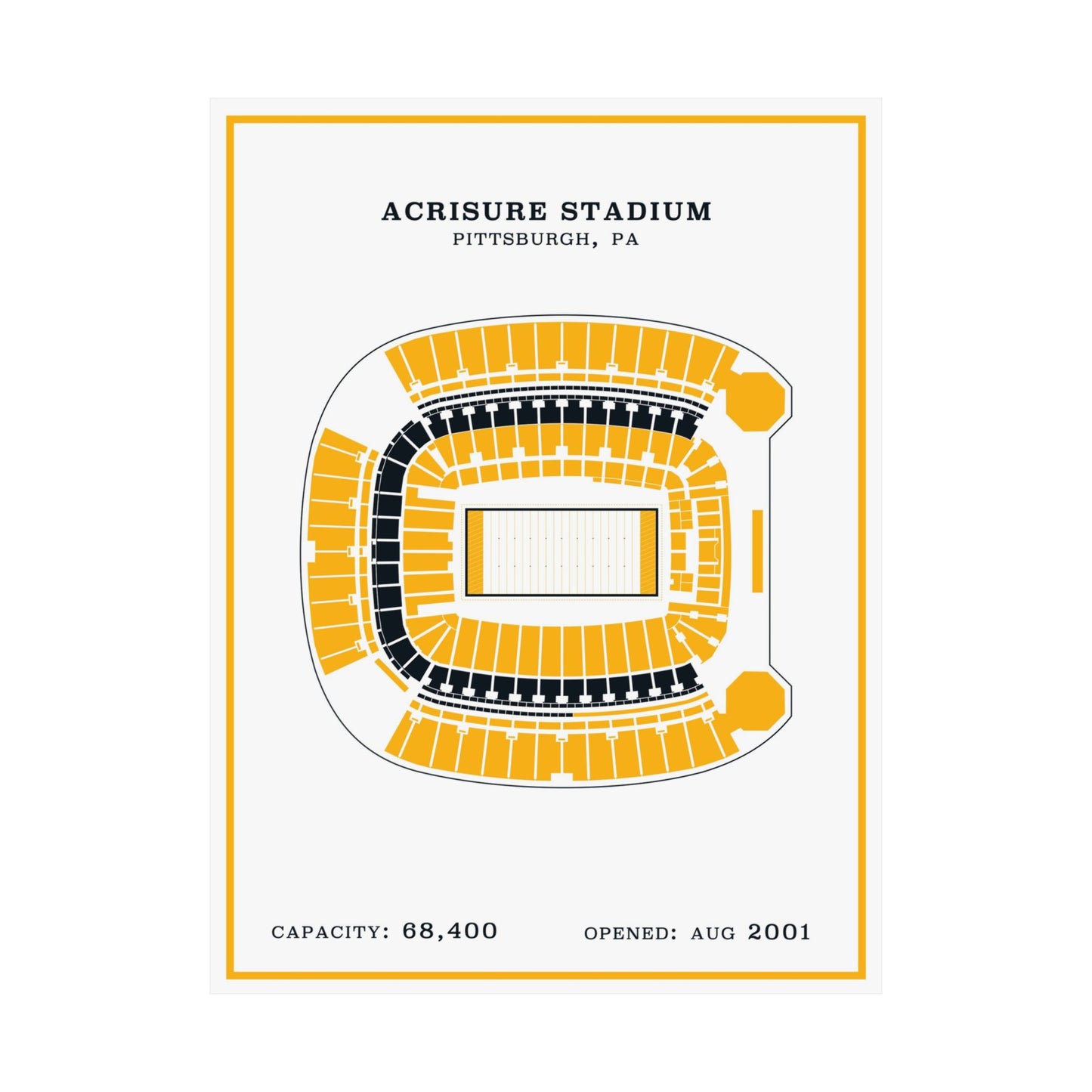 Acrisure Stadium Poster | Modern Border
