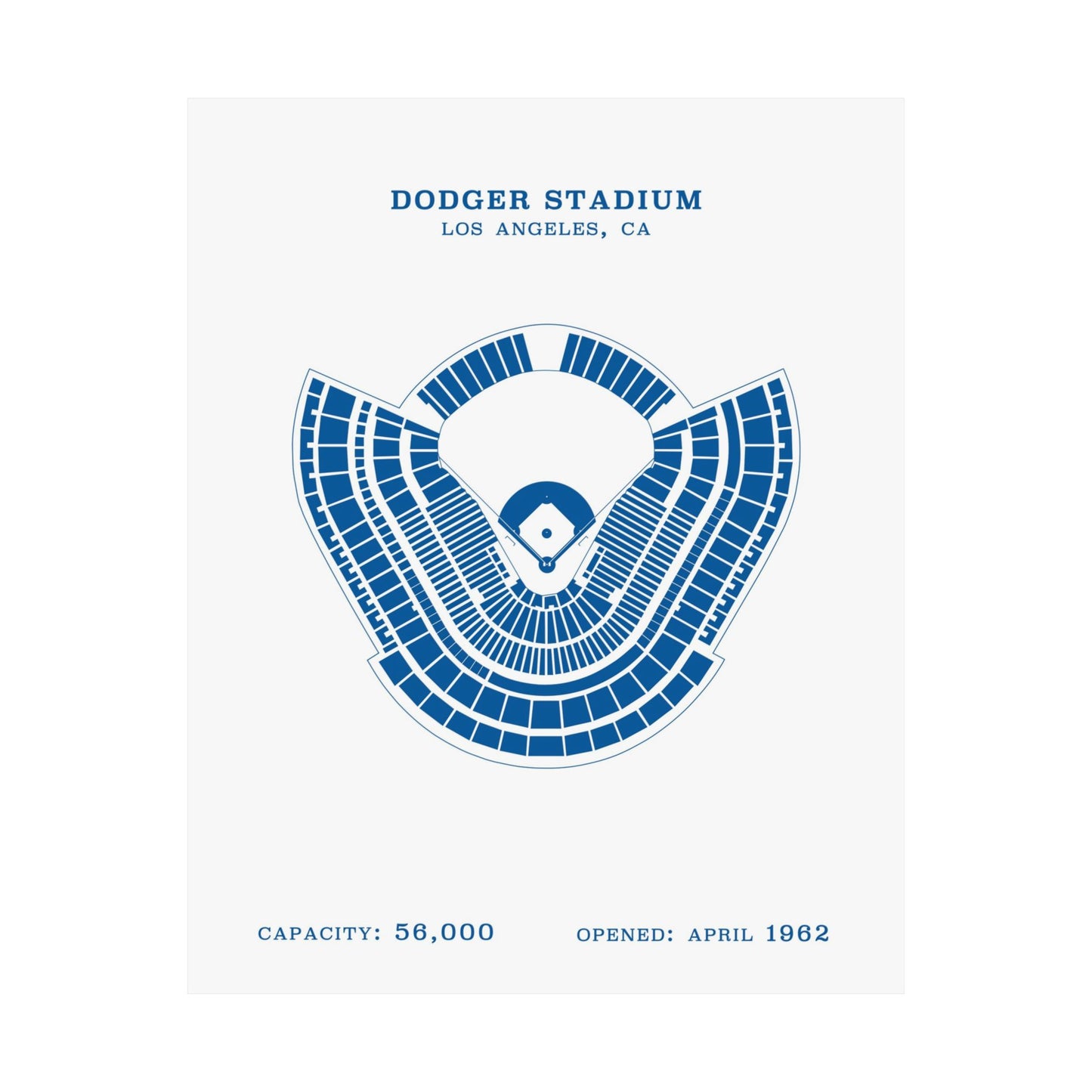 Dodger Stadium Poster | Classic Border