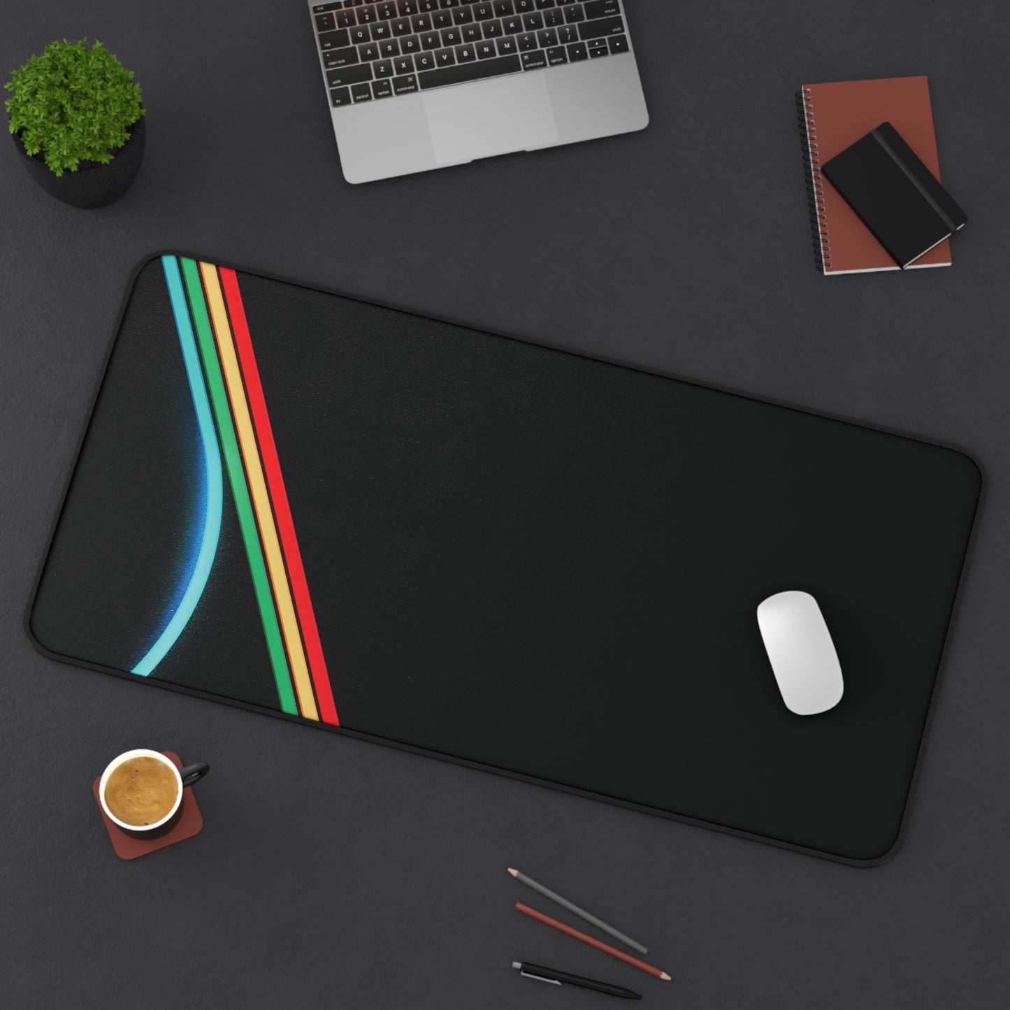 ARC Raiders Inspired Desk Mat - Neon StripeMinimalist Sci-Fi Gaming Mouse Pad