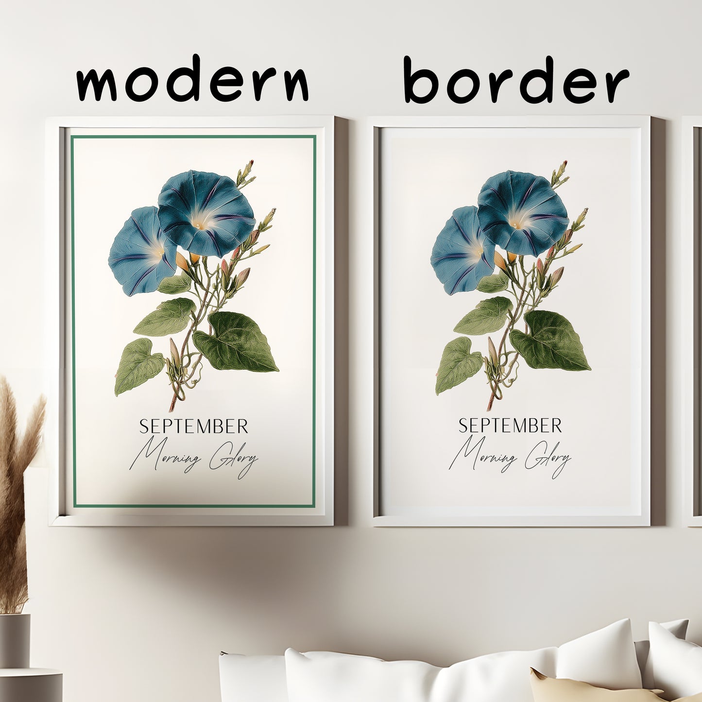 Morning Glory Print: September Birth Flower Botanical Art