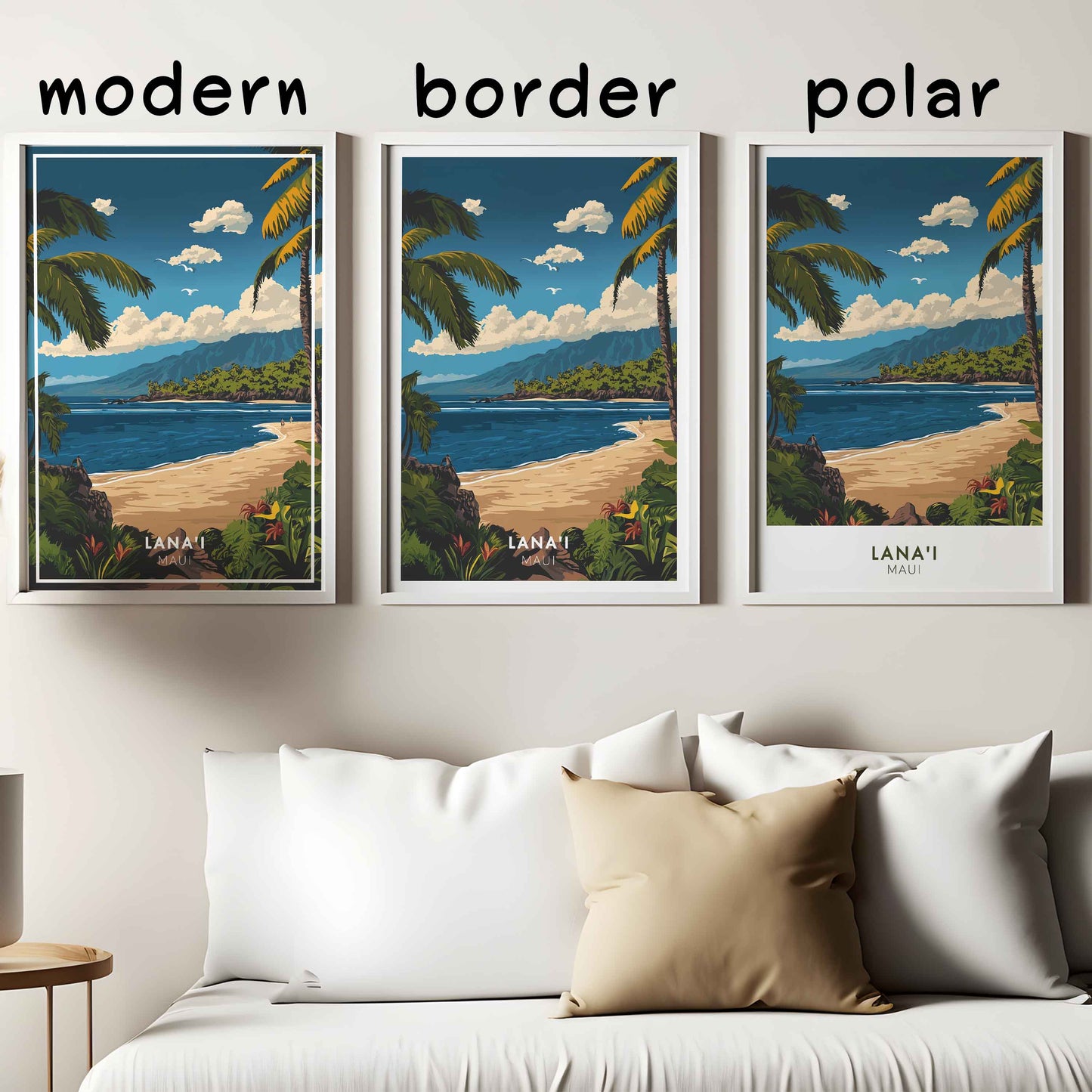 Lana’i Maui Poster – Hawaii Beach Wall Art, Tropical Coastal Print, Pacific Island Decor