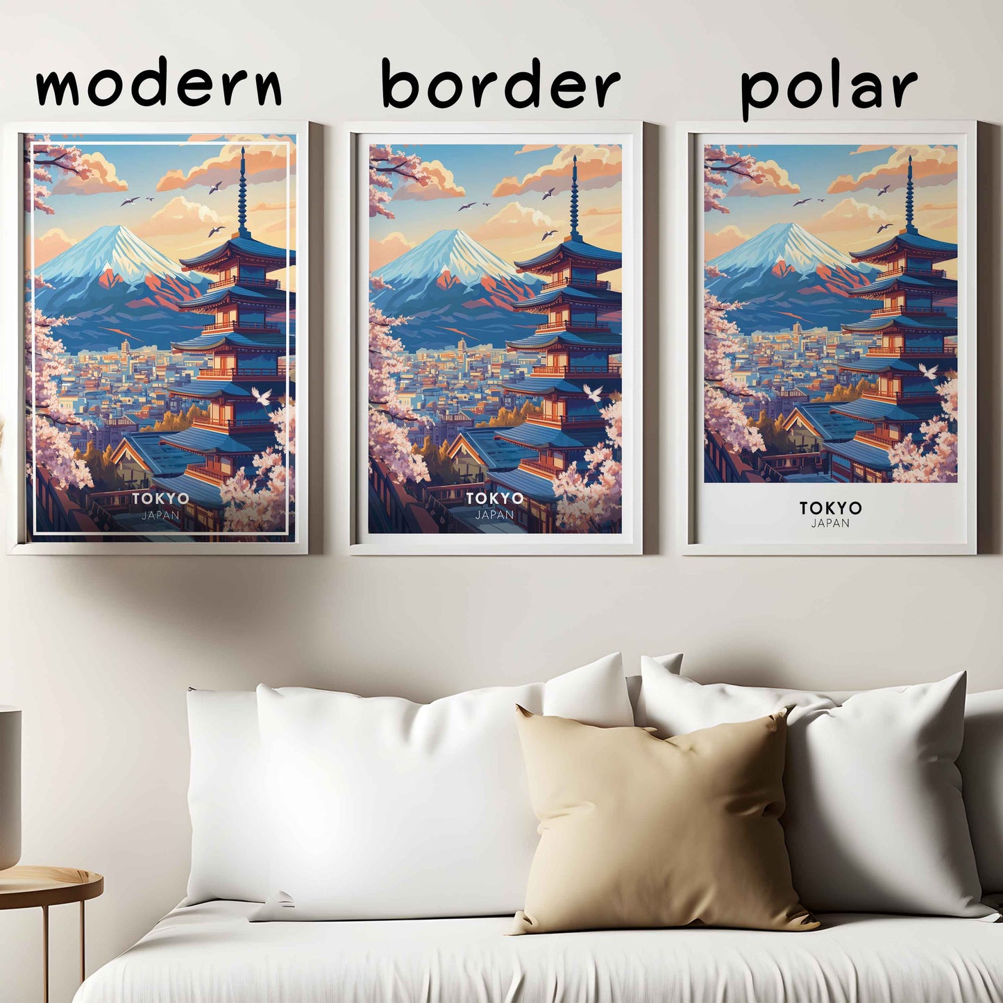 Tokyo Poster – Japan Travel Wall Art, Mount Fuji Print, Cherry Blossom Landscape Decor