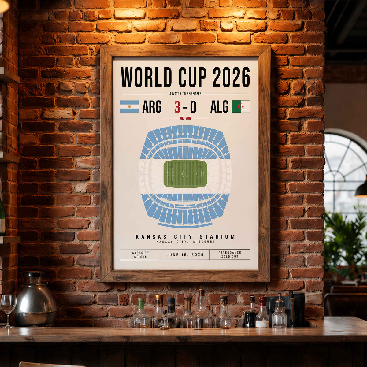 Argentina vs. Algeria World Cup Match Poster