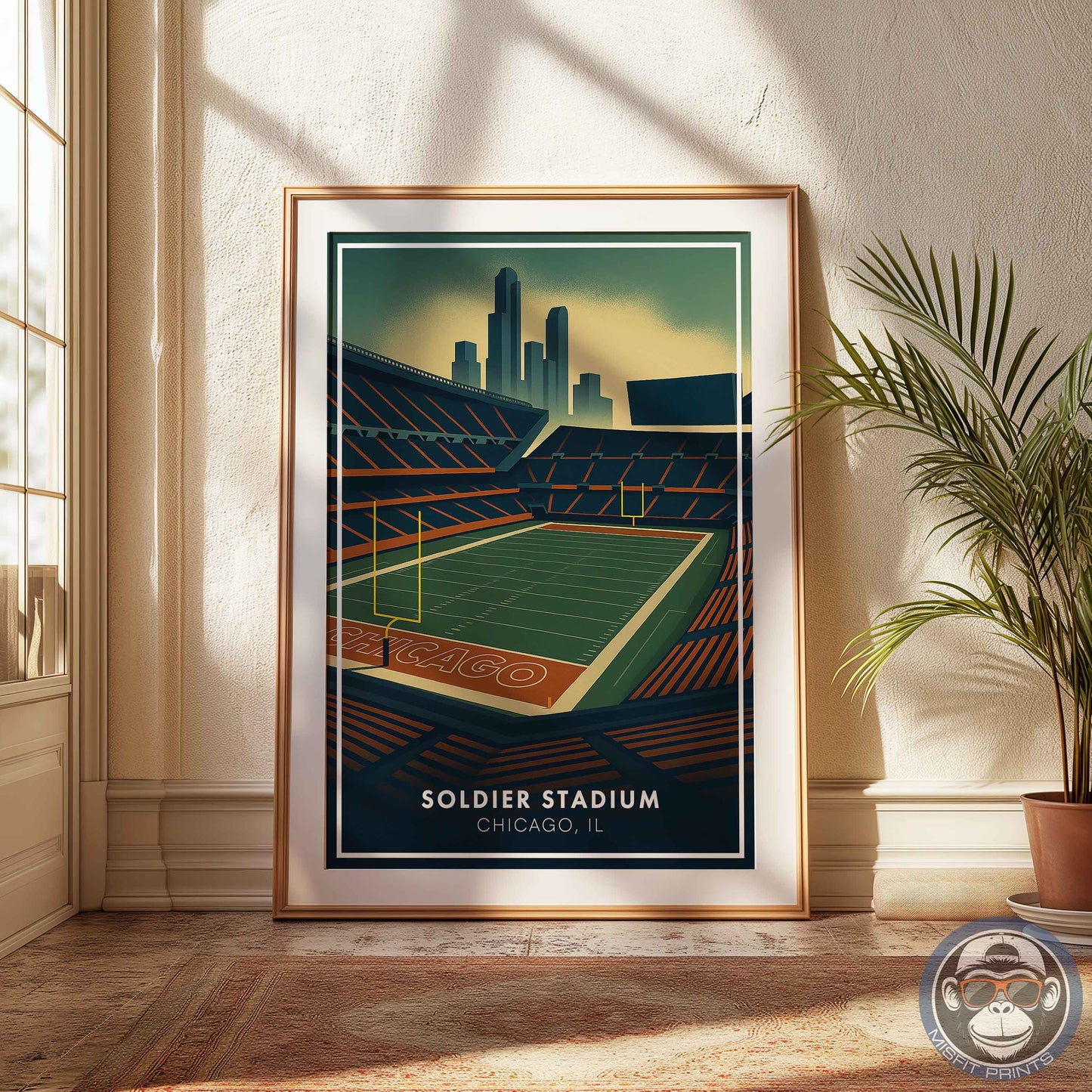 Soldier Field Poster – Chicago Illinois Football Stadium Wall Art Print