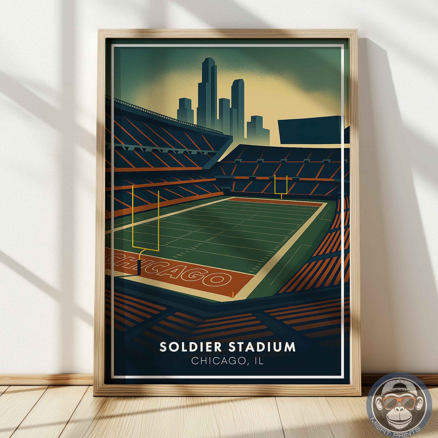 Soldier Field Poster – Chicago Illinois Football Stadium Wall Art Print