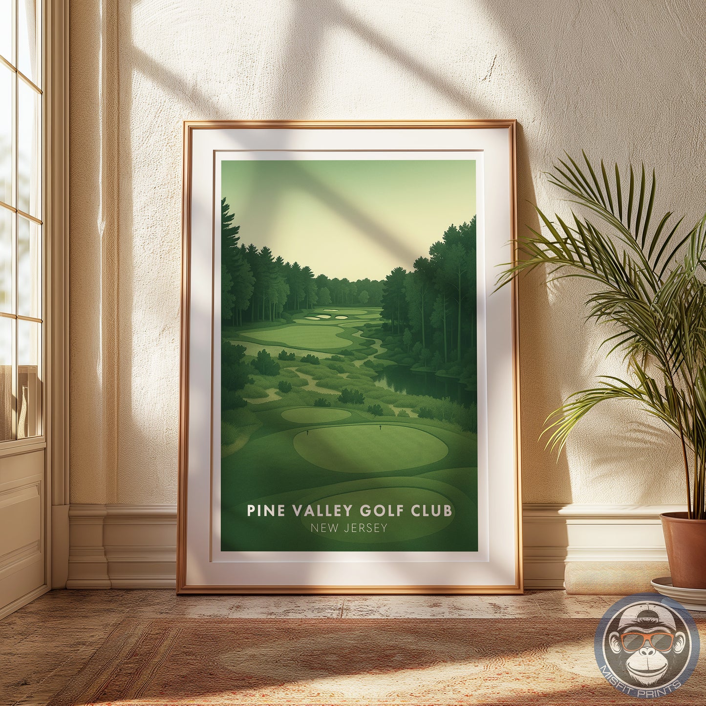Pine Valley Golf Course Art Print — Scenic Golf Wall Decor for Golf Lovers