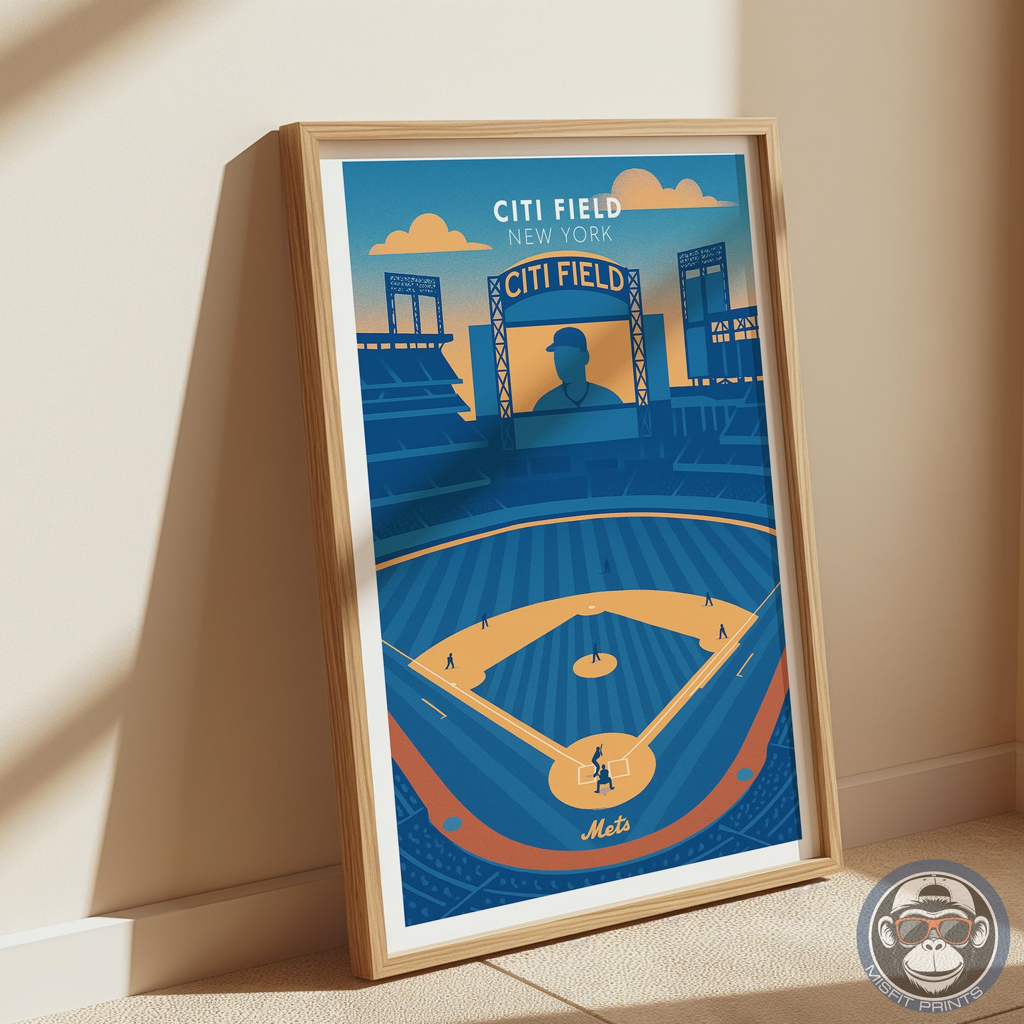 Citi Field Poster – New York Baseball Stadium Wall Art