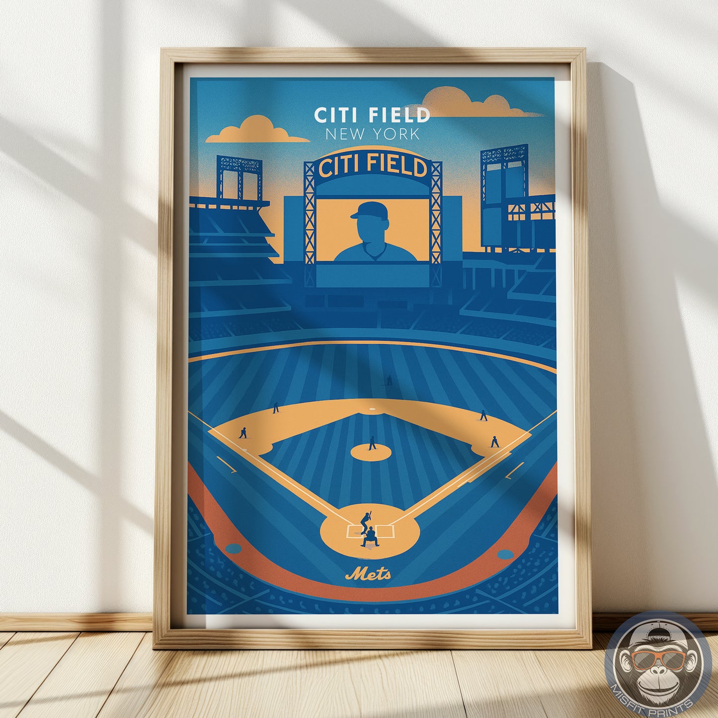 Citi Field Poster – New York Baseball Stadium Wall Art