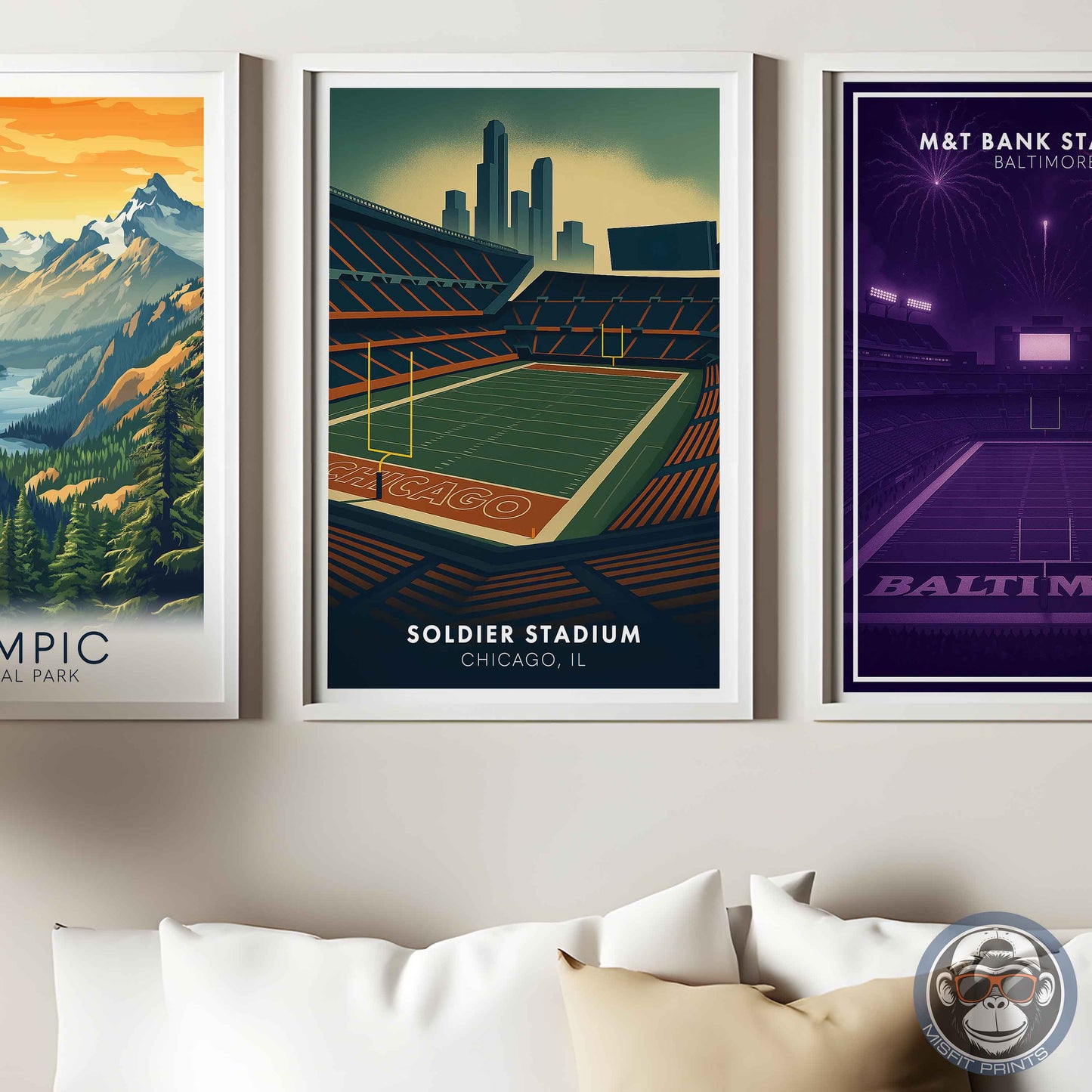 Soldier Field Poster – Chicago Illinois Football Stadium Wall Art Print