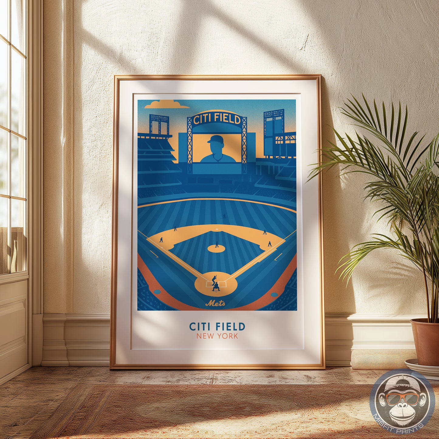 Citi Field Poster – New York Baseball Stadium Wall Art