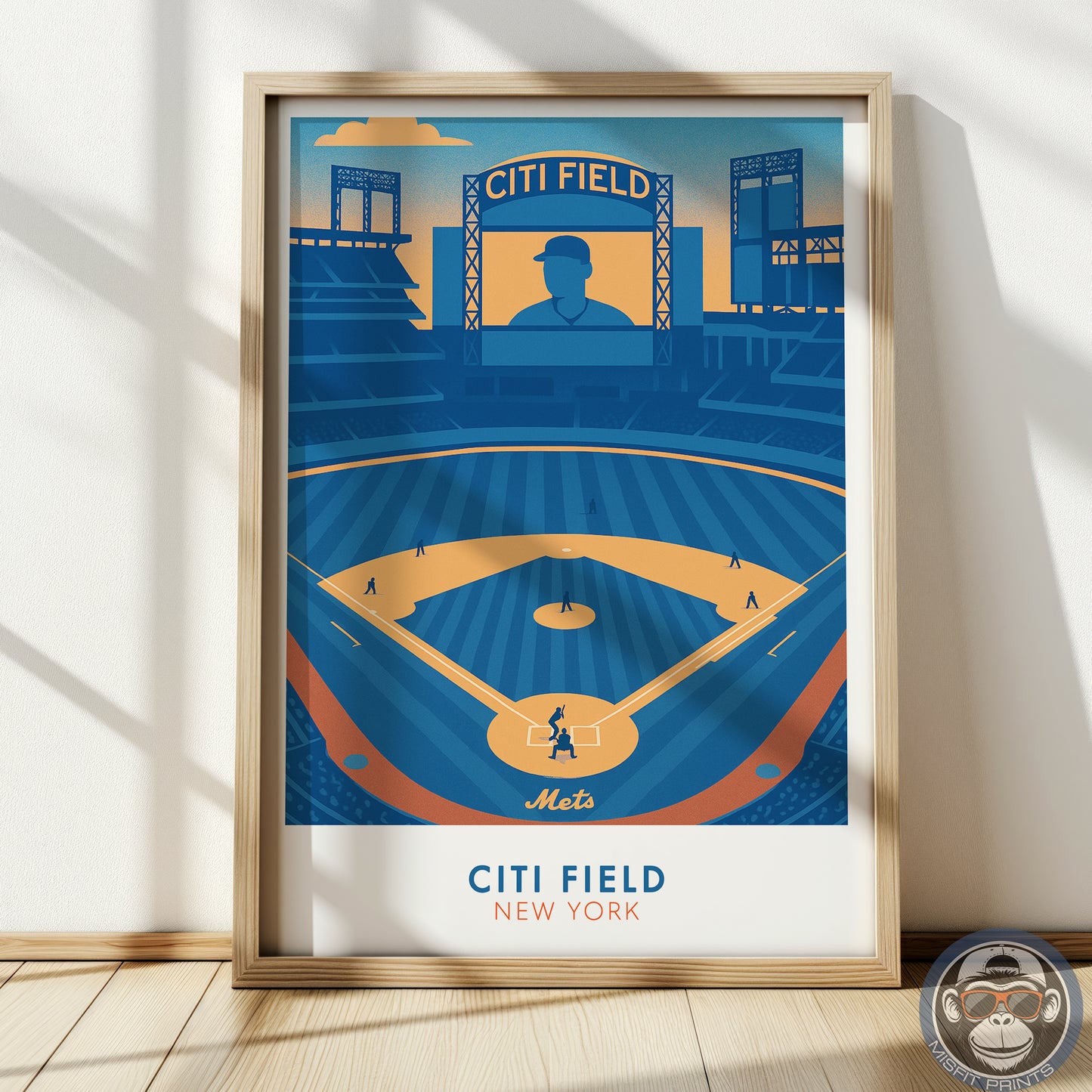 Citi Field Poster – New York Baseball Stadium Wall Art