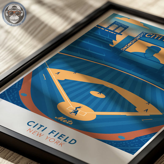 Citi Field Poster – New York Baseball Stadium Wall Art