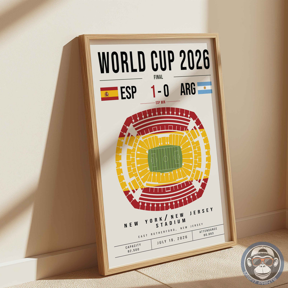 Spain vs. Argentina World Cup Match Poster
