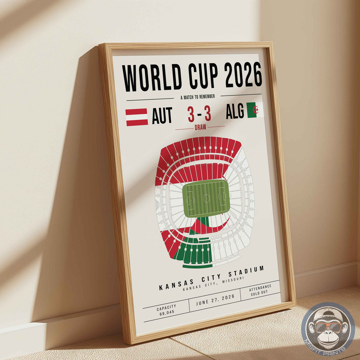Austria vs. Algeria World Cup Match Poster