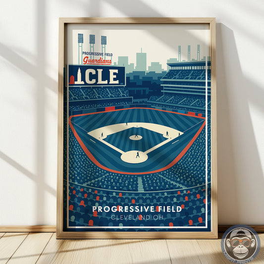 Cleveland Baseball Stadium Wall Art – Progressive Field