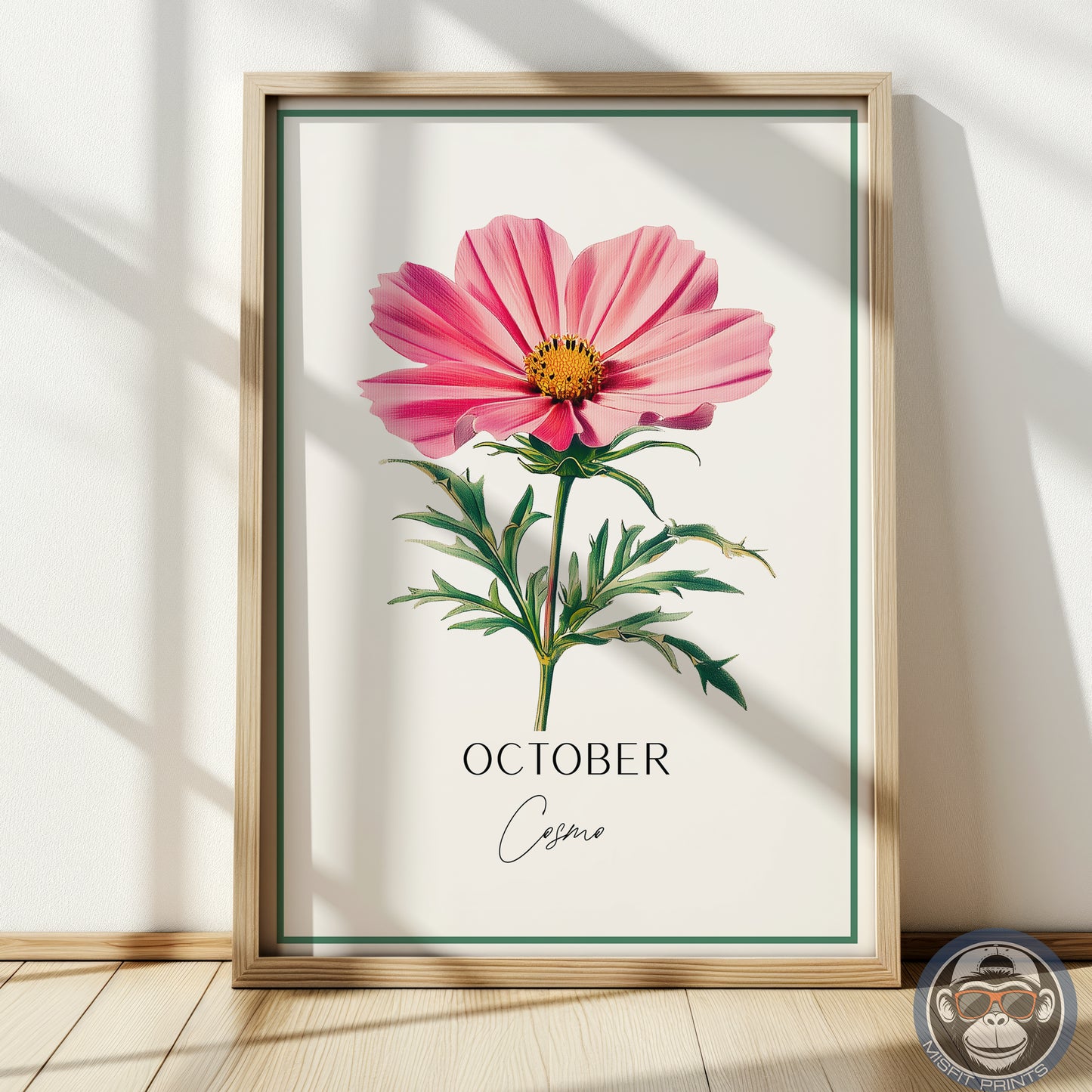 October Birth Flower Art Print – Cosmos Botanical Wall Art