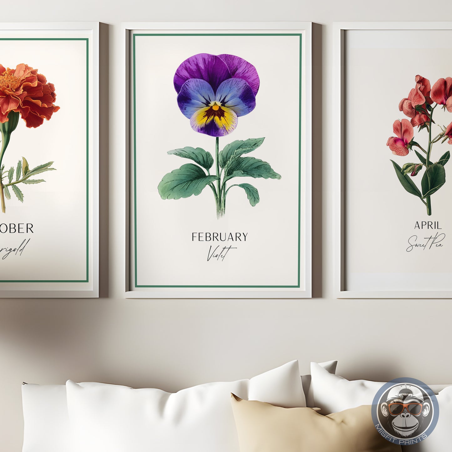 February Birth Flower Print – Violet