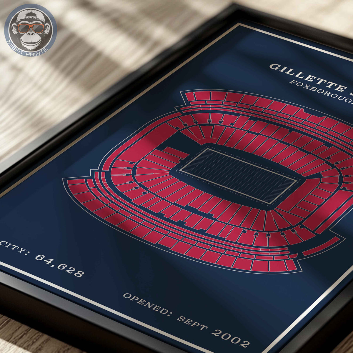 Gillette Stadium - Modern Border Print
