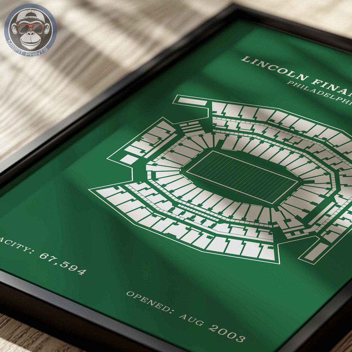 Lincoln Field Stadium - No Border Print