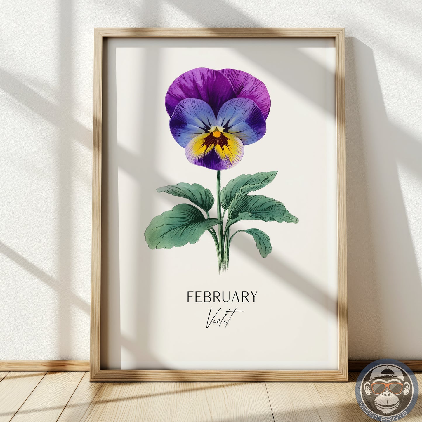 February Birth Flower Print – Violet