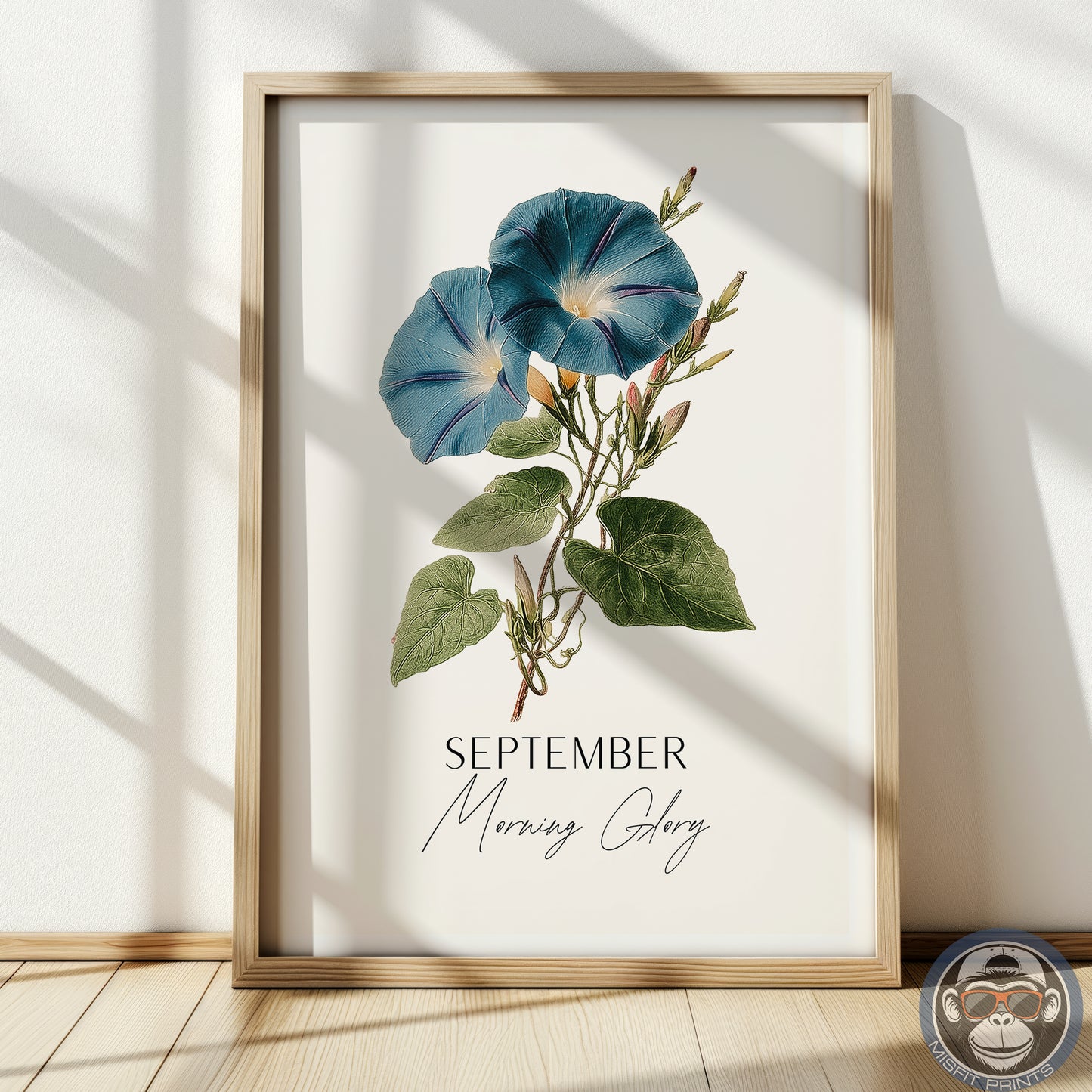 Morning Glory Print: September Birth Flower Botanical Art