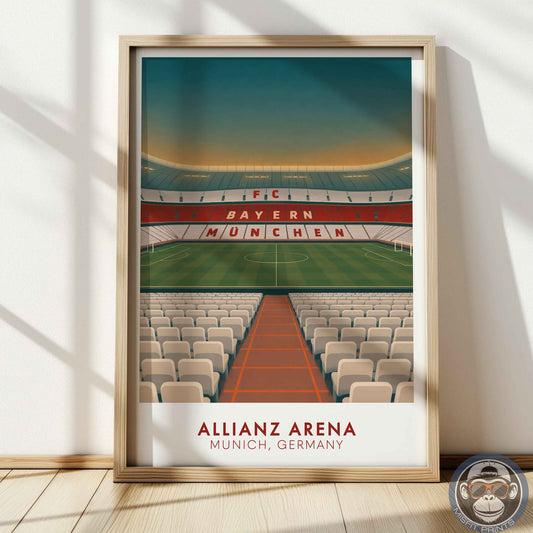 Allianz Arena Poster – Munich Football Stadium Wall Art