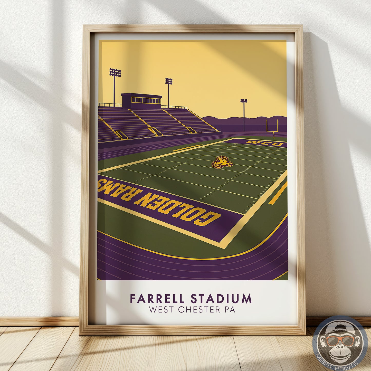 Minimalist Farrell Stadium Poster – West Chester PA