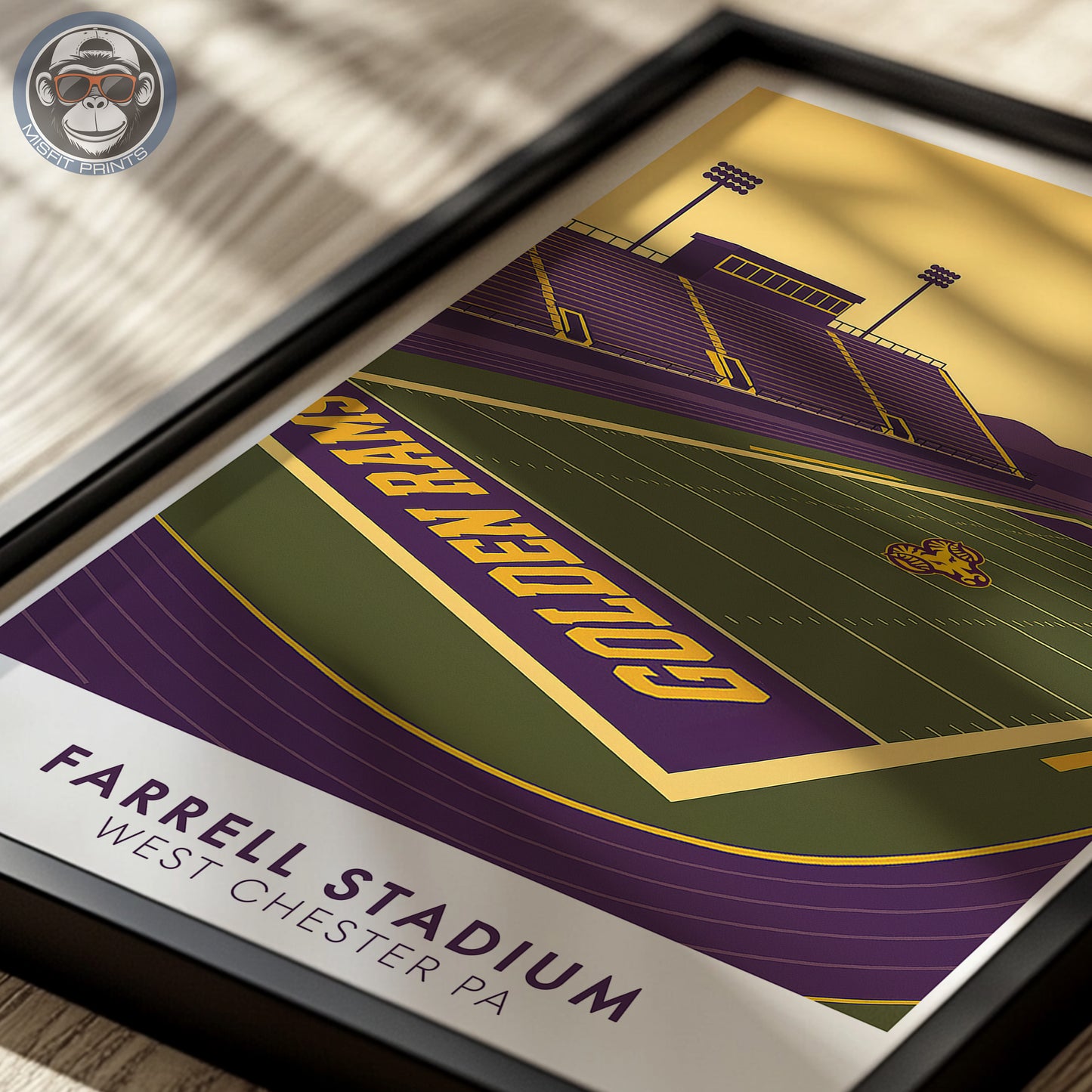 Minimalist Farrell Stadium Poster – West Chester PA