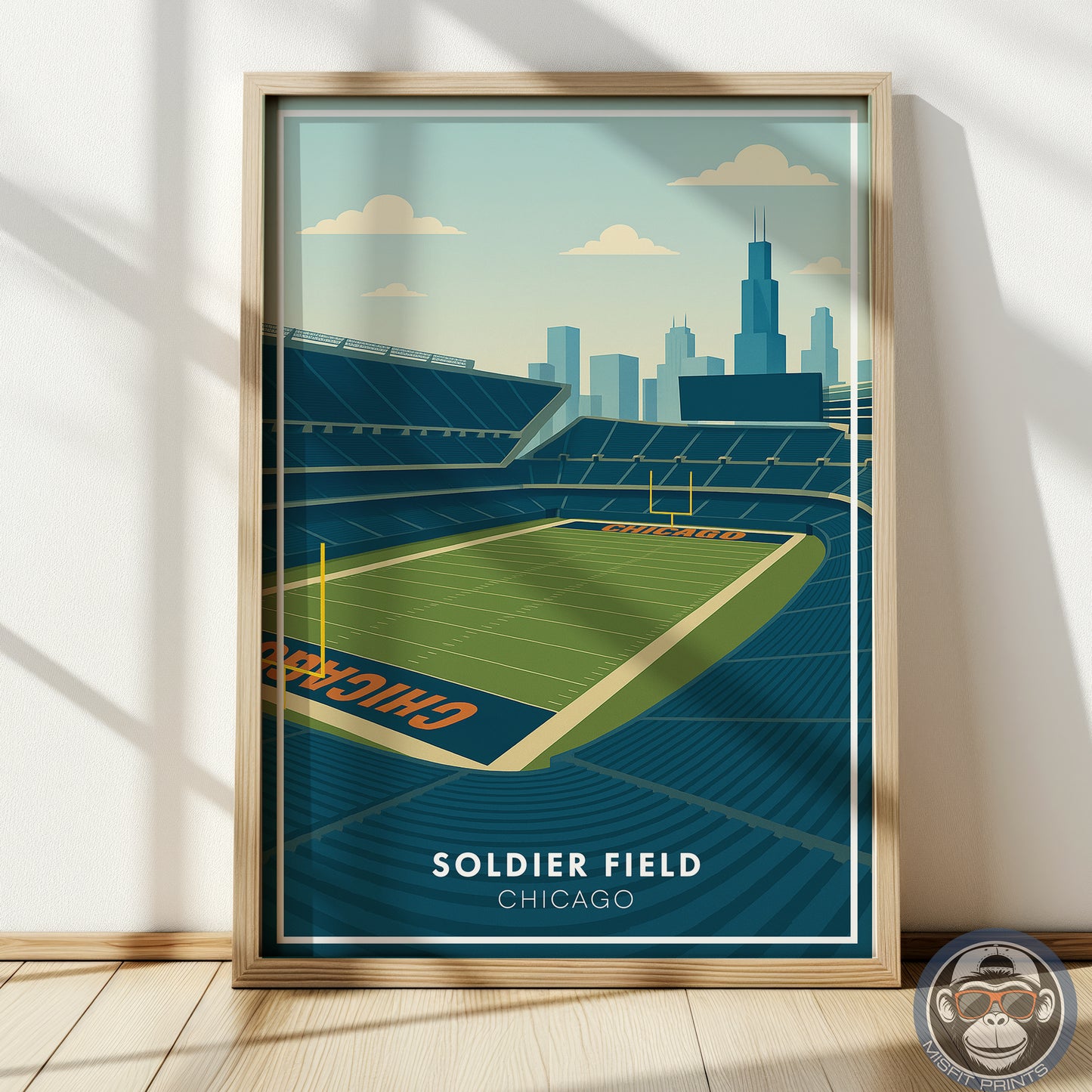 Soldier Field Poster – Chicago Illinois Football Stadium Wall Art Print