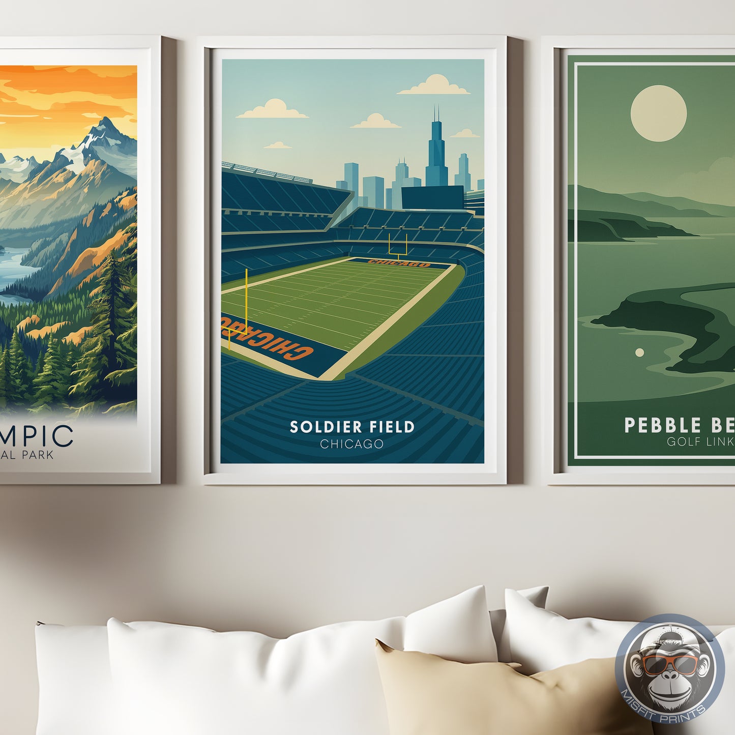 Soldier Field Poster – Chicago Illinois Football Stadium Wall Art Print