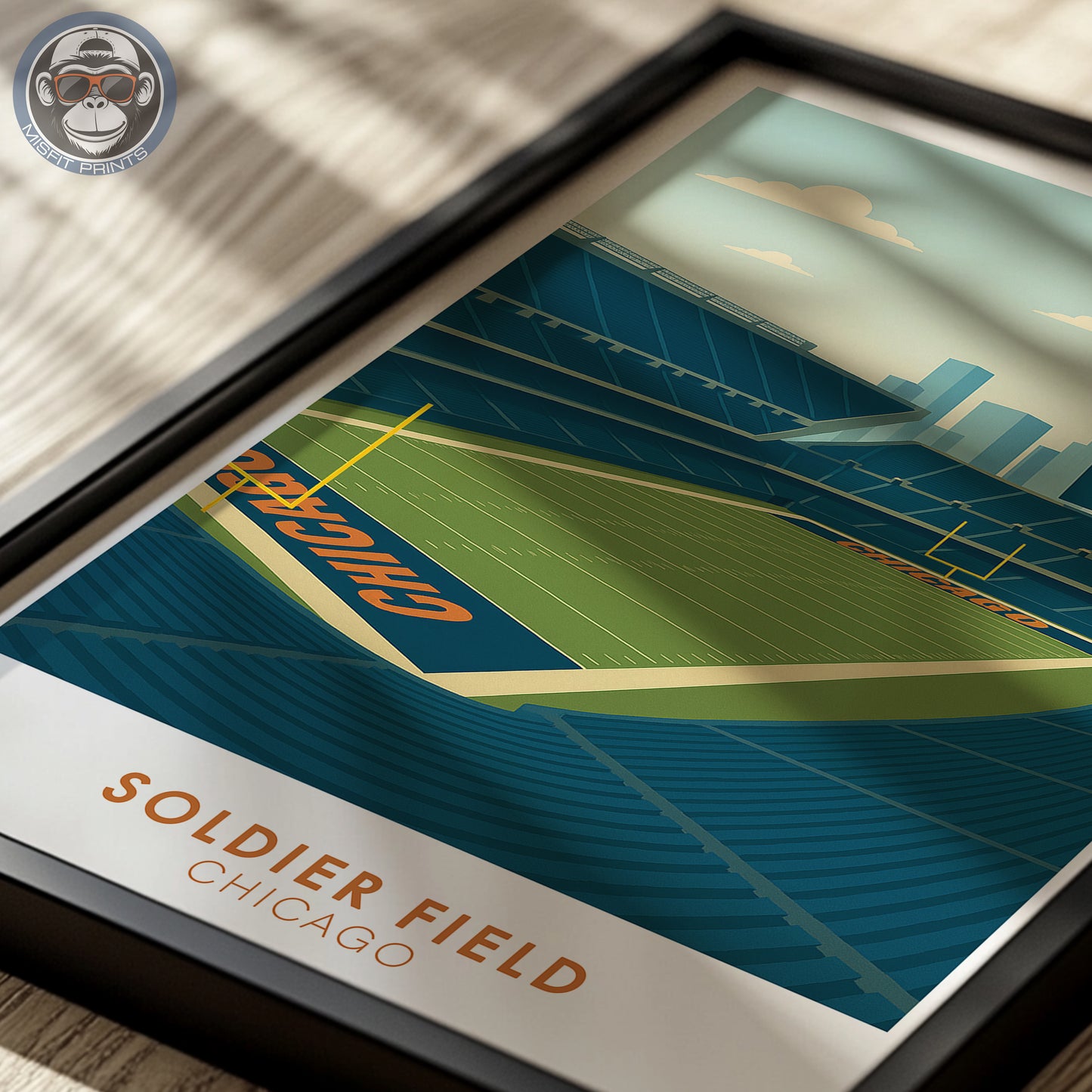 Soldier Field Poster – Chicago Illinois Football Stadium Wall Art Print