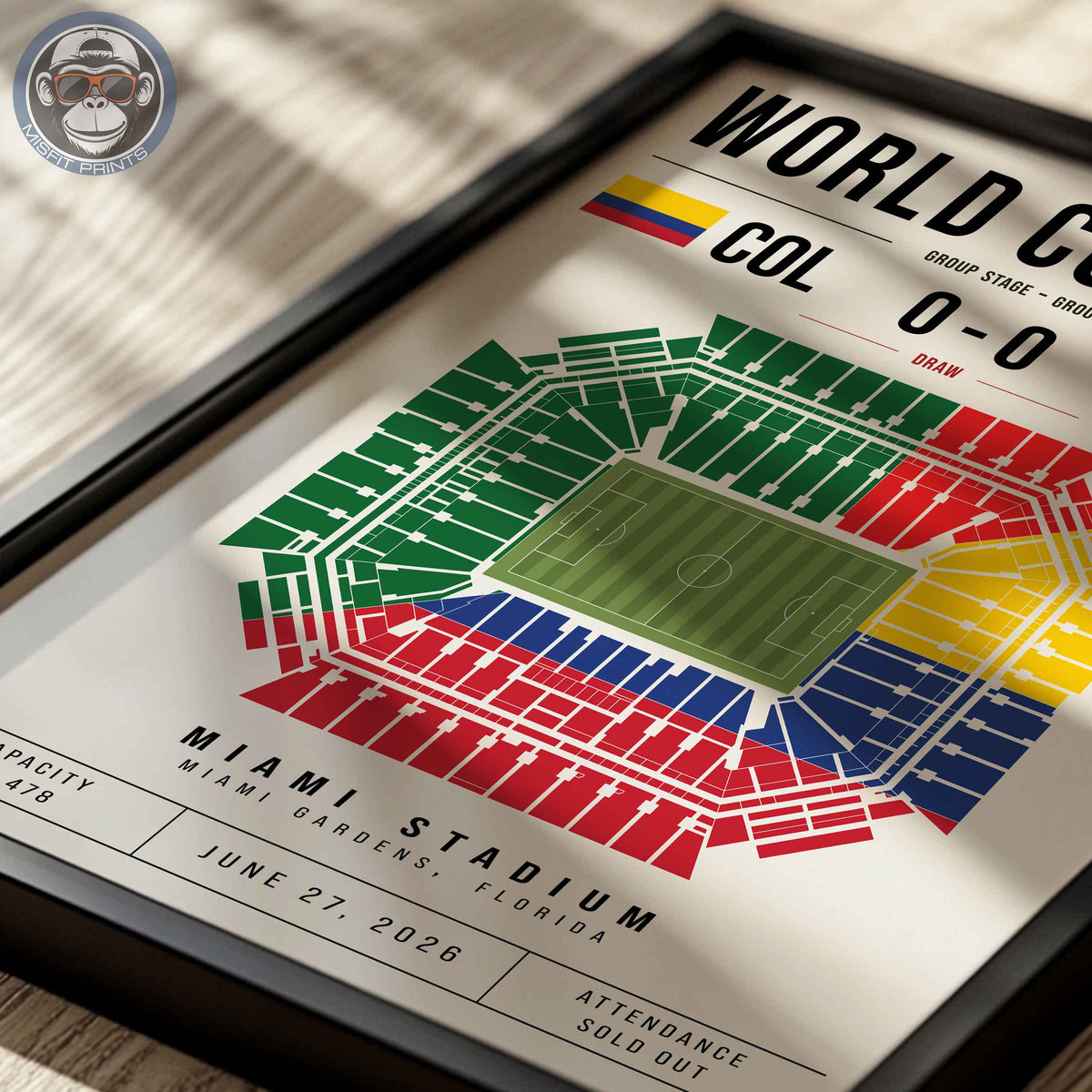 Colombia vs. Portugal World Cup Match Poster