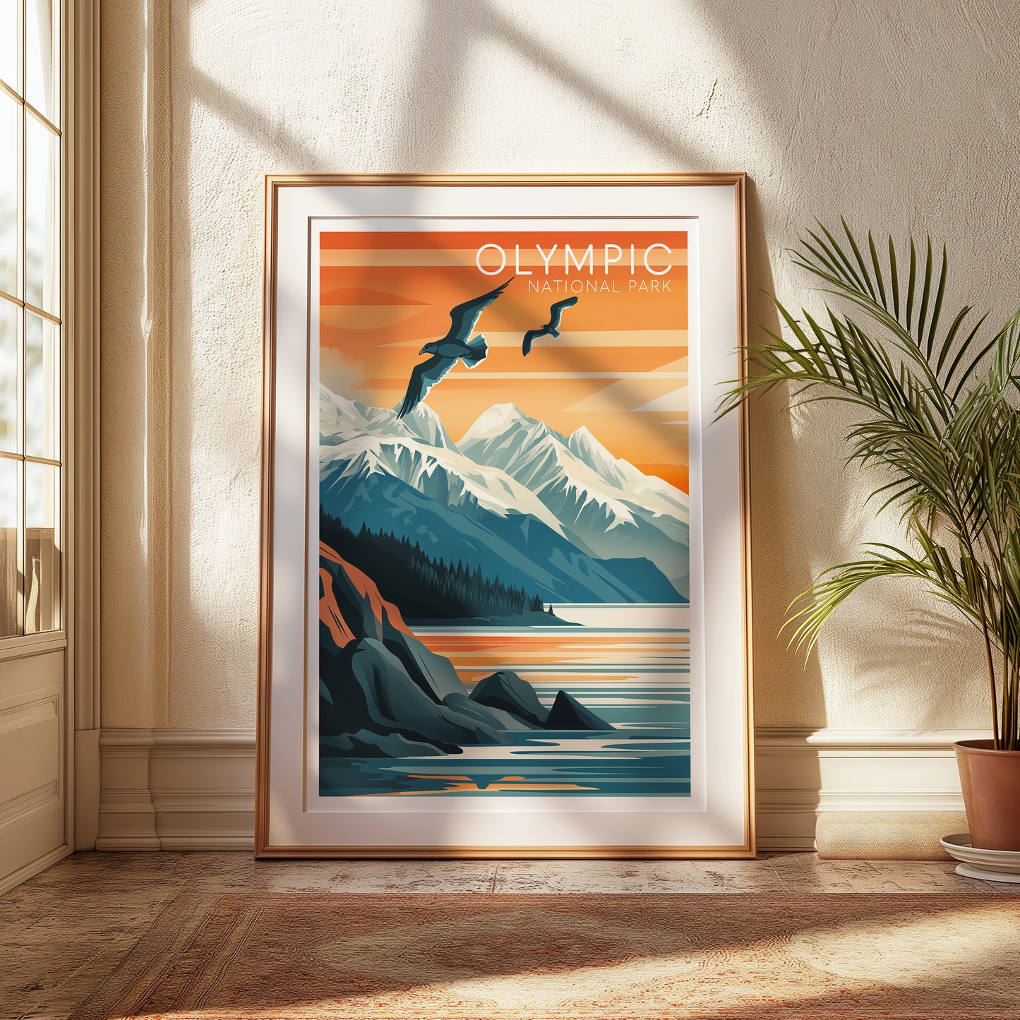 Olympic National Park Poster – Vintage Washington Travel Print