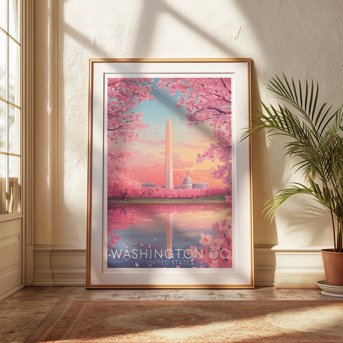 Washington DC Cherry Blossom Poster