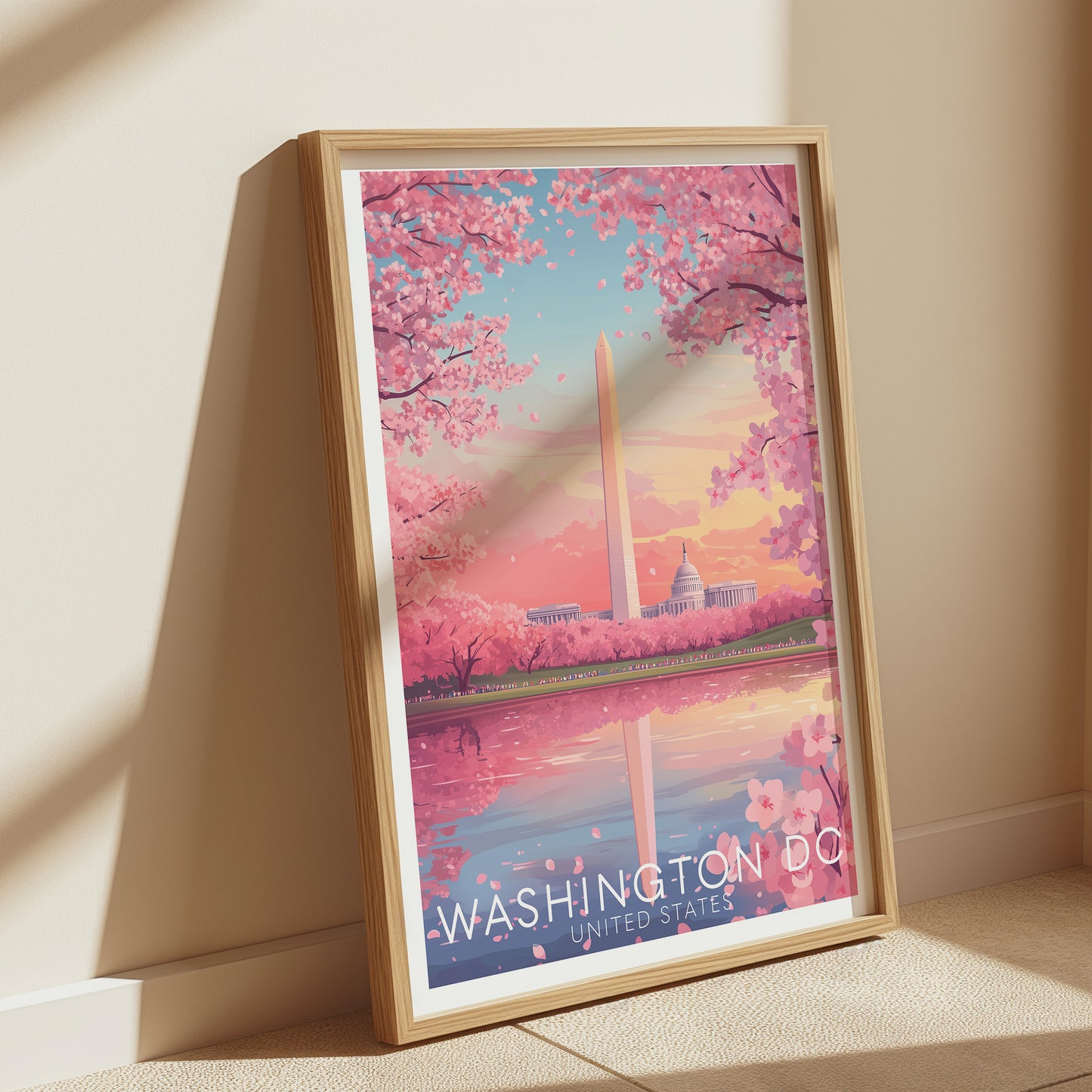 Washington DC Cherry Blossom Poster