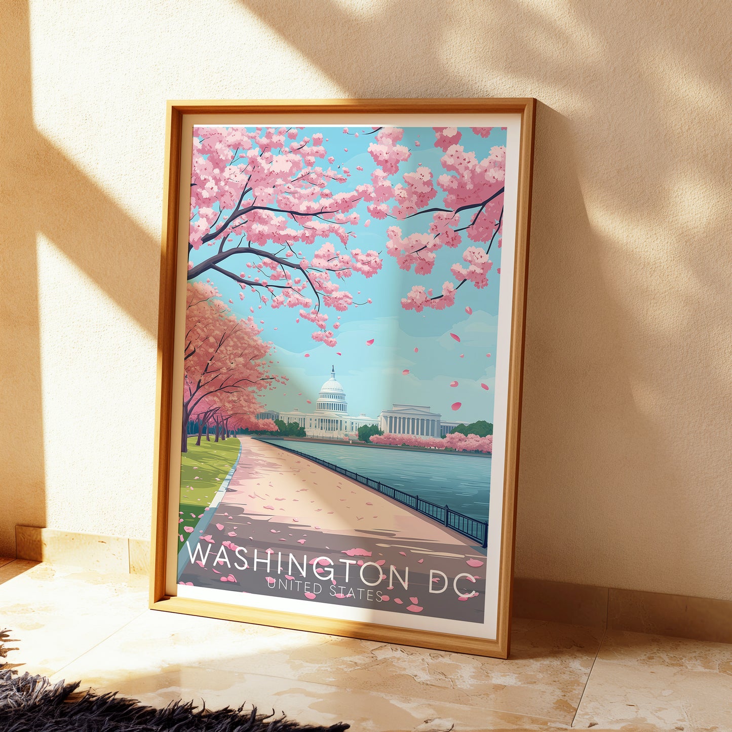 Washington DC Cherry Blossom Wall Art