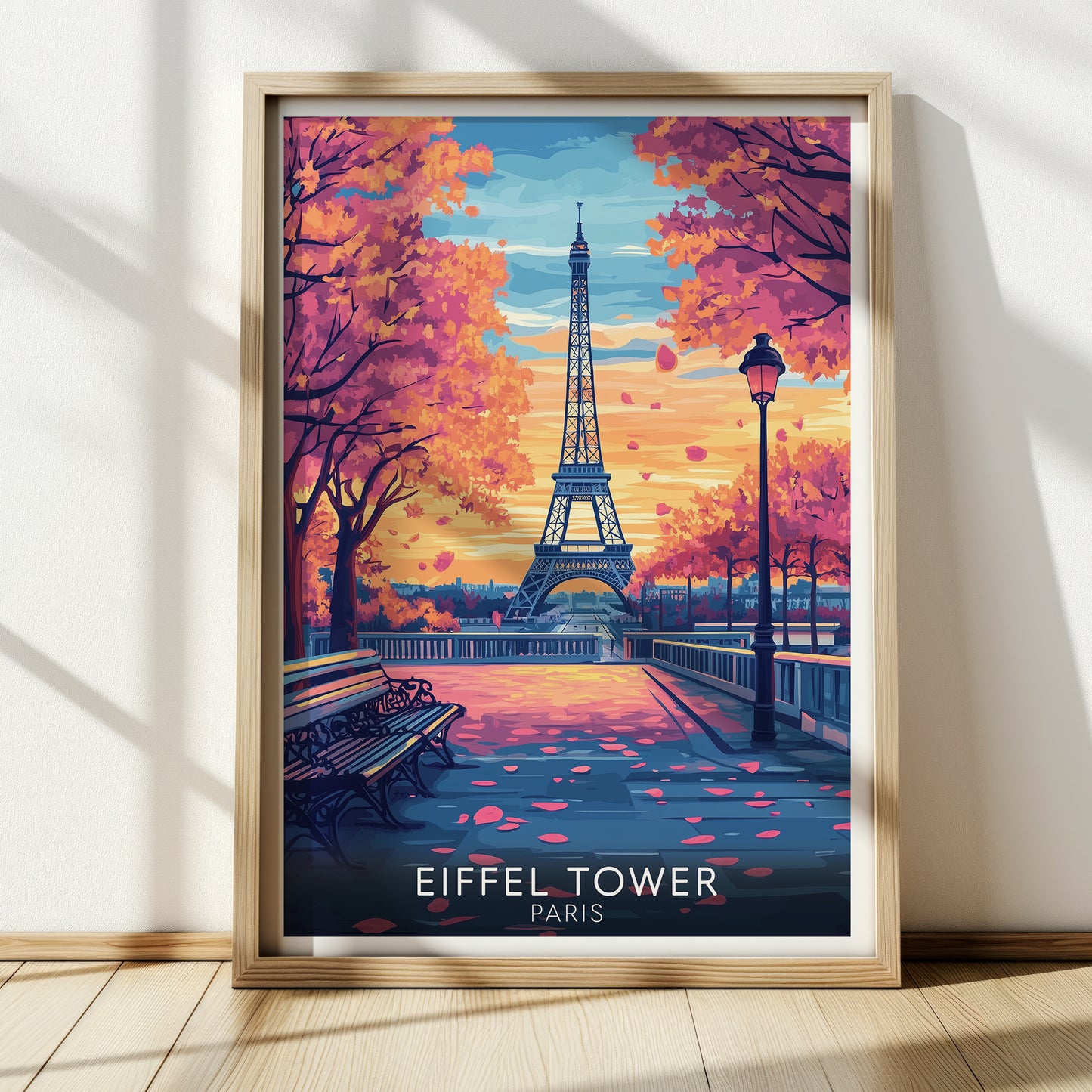 Eiffel Tower Paris Poster – Romantic Spring Travel Wall Art