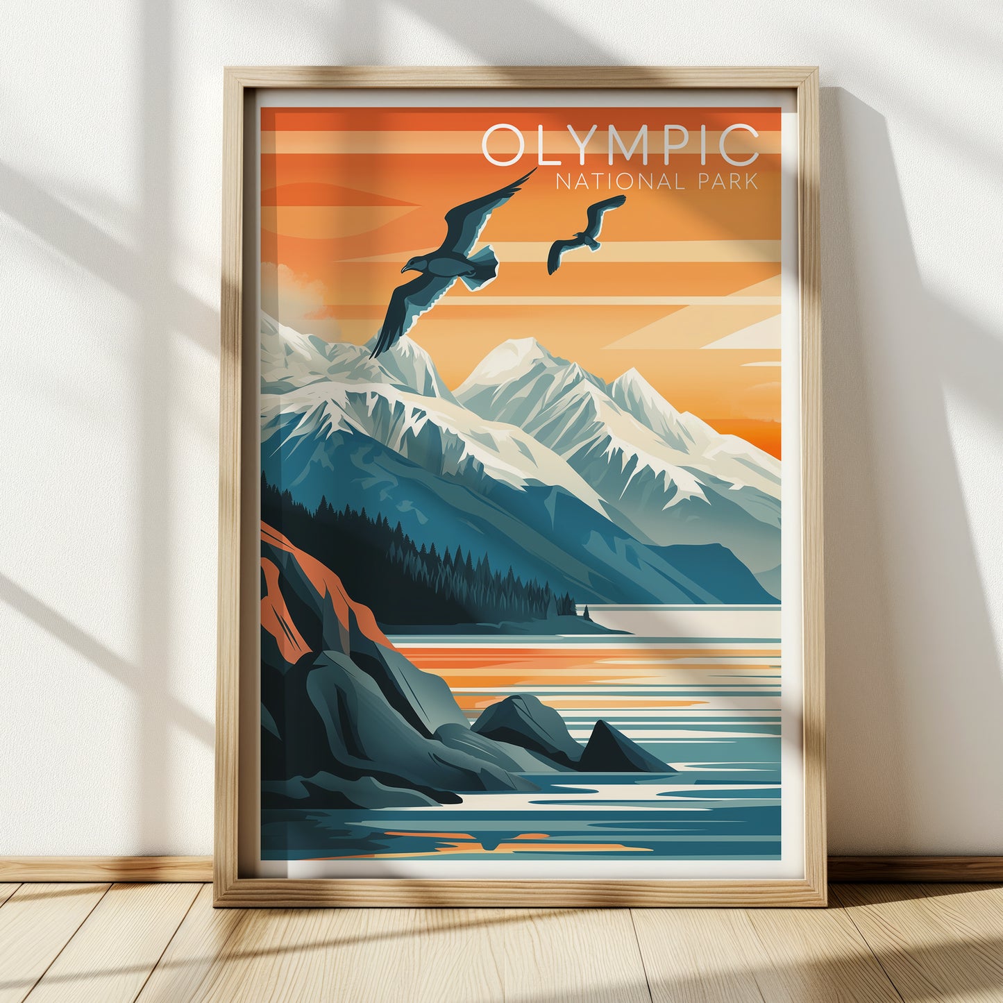 Olympic National Park Poster – Vintage Washington Travel Print