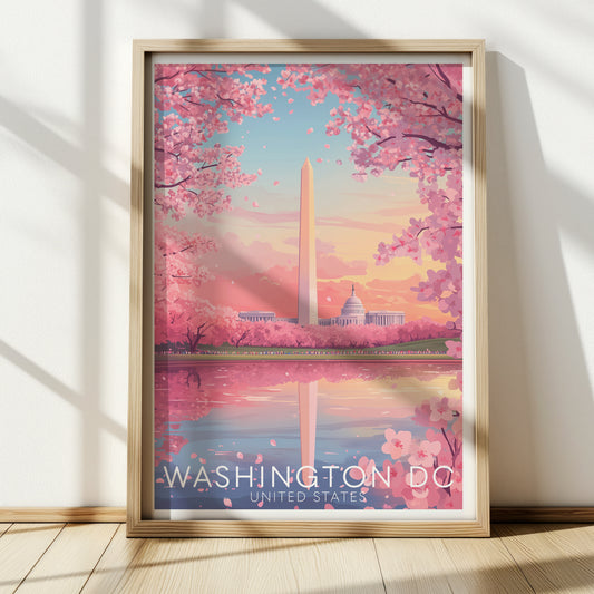 Washington DC Cherry Blossom Poster