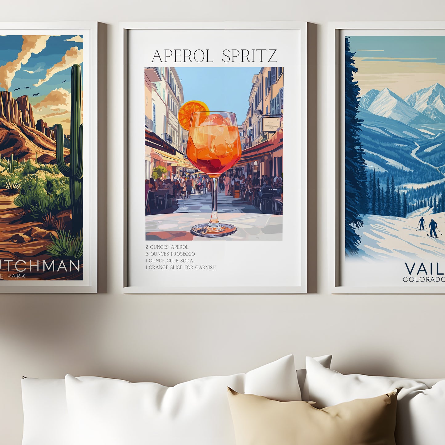 Aperol Spritz Cocktail Print - Bar Decor Cocktail Poster