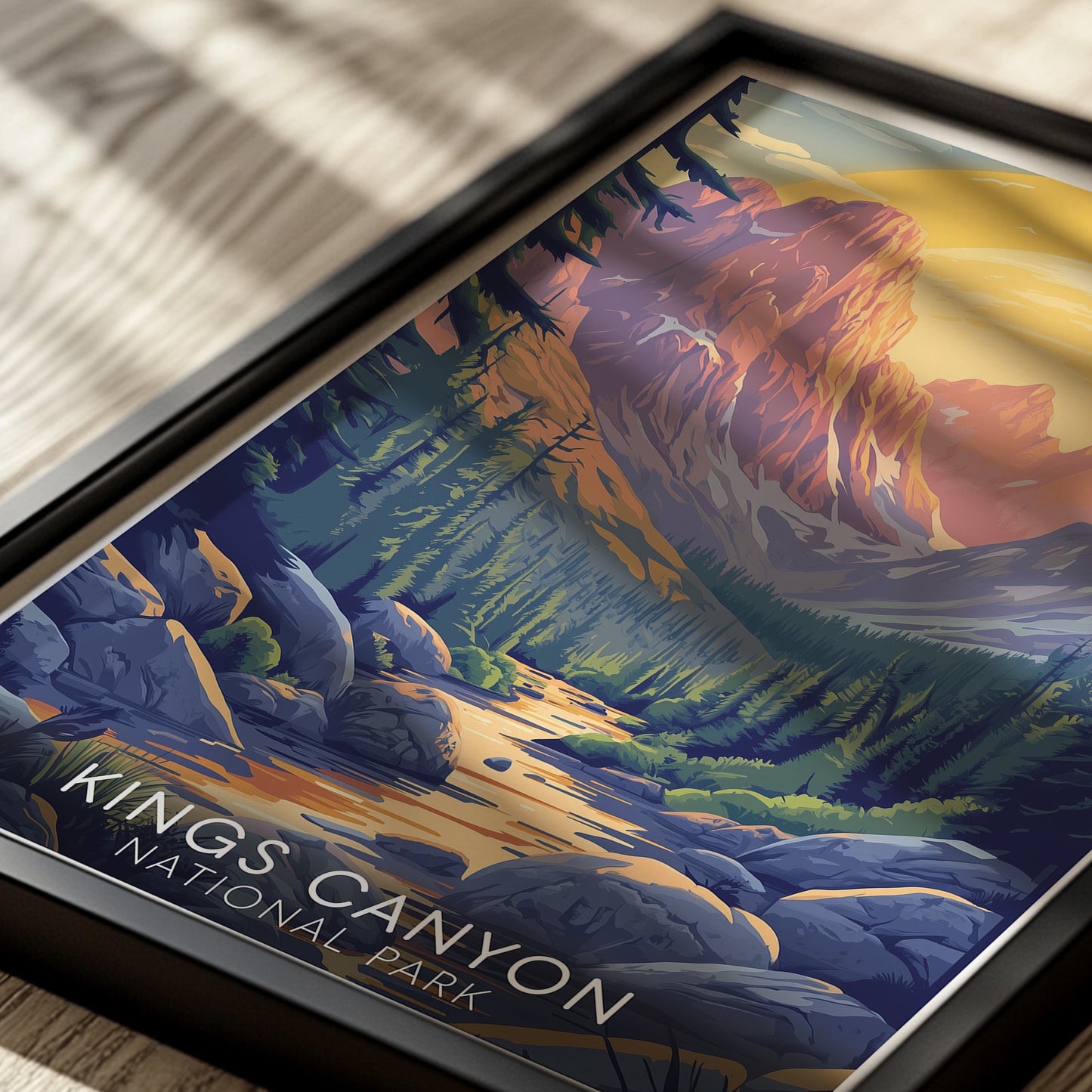 Kings Canyon National Park Poster, California Travel Poster, Vintage Wall Art, Printable Wall Art, Retro Wall Art | CA009P