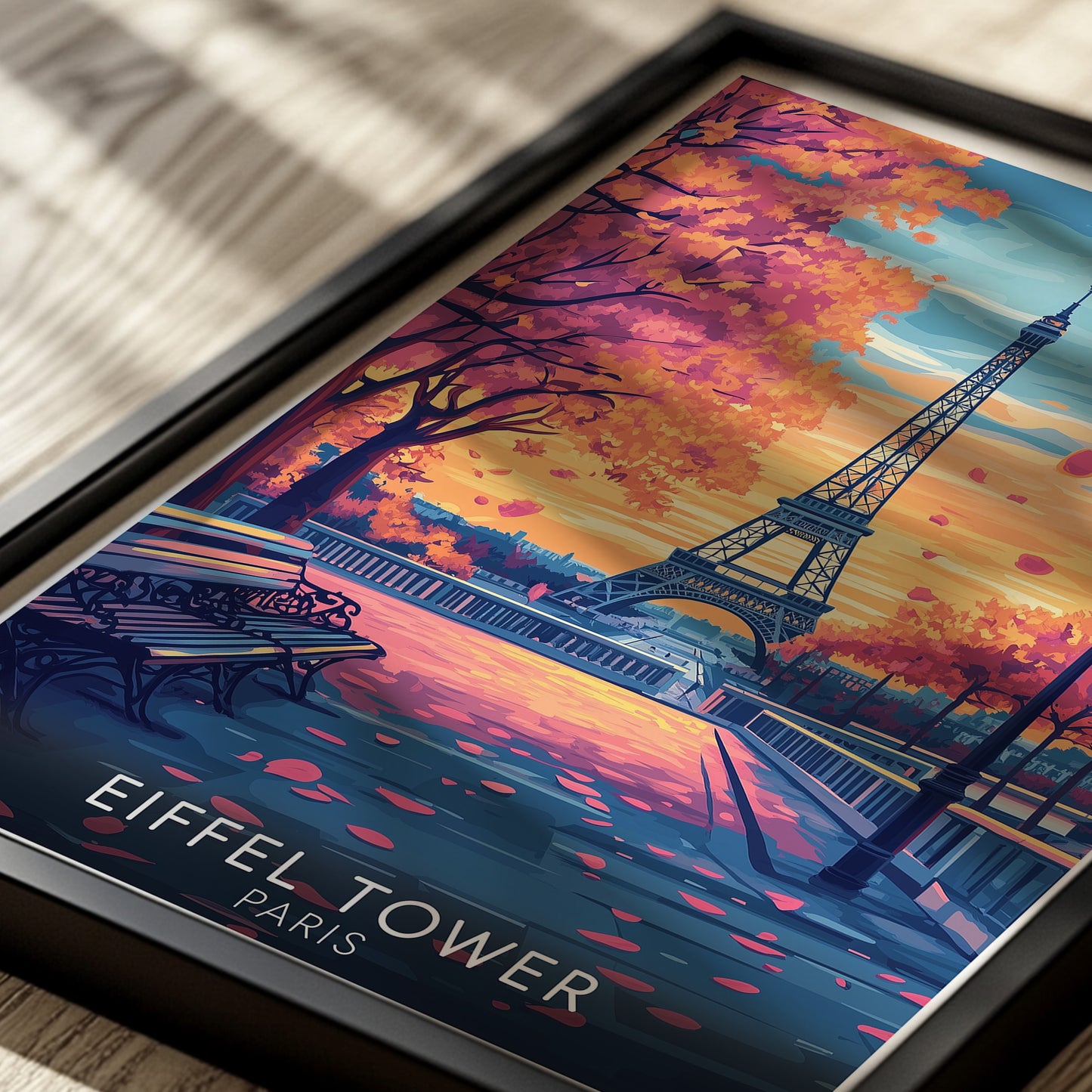 Eiffel Tower Paris Poster – Romantic Spring Travel Wall Art