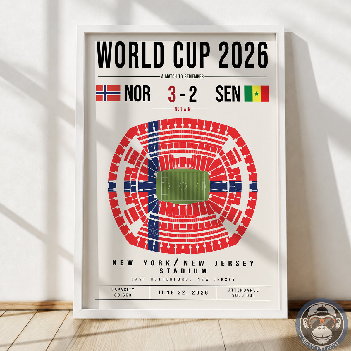 Norway vs. Senegal World Cup Match Poster