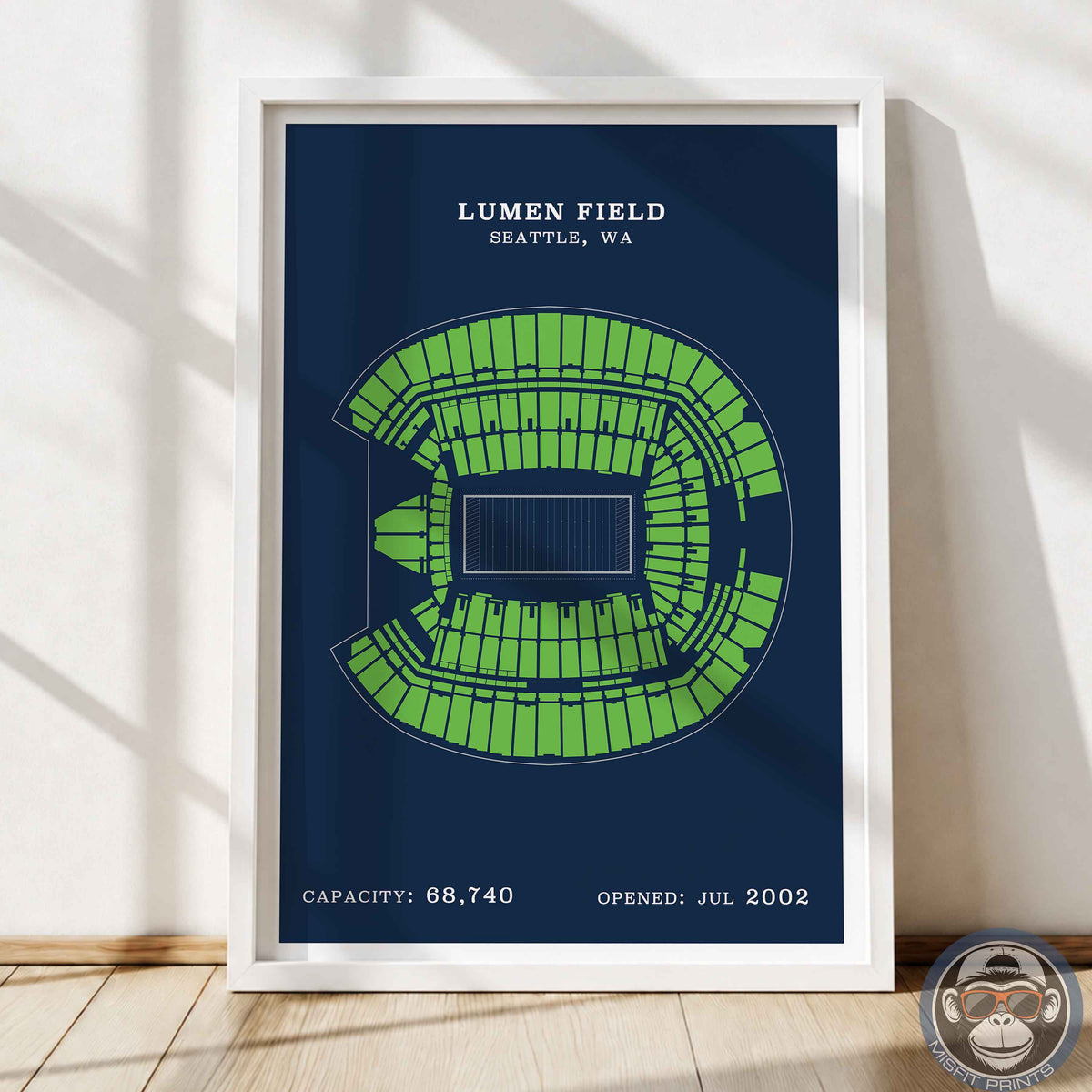 Lumen Field Stadium - Border Print