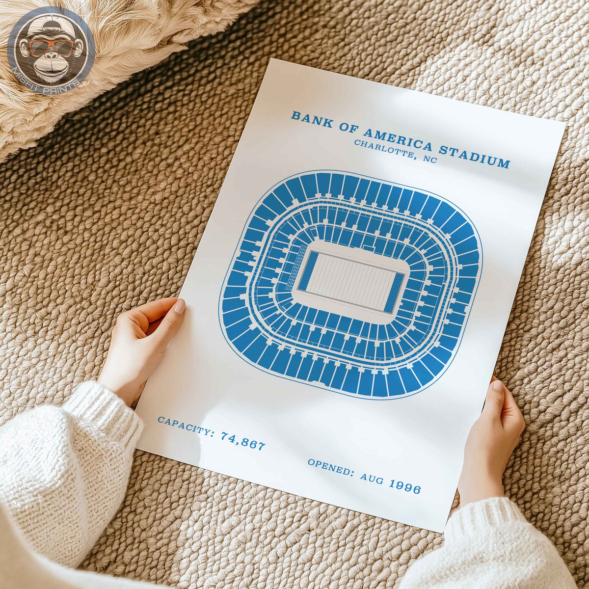 Bank of America Stadium - No Border Print