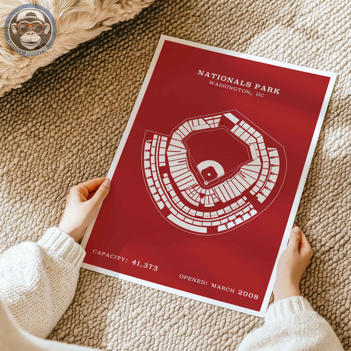 Nationals Stadium | Border Print