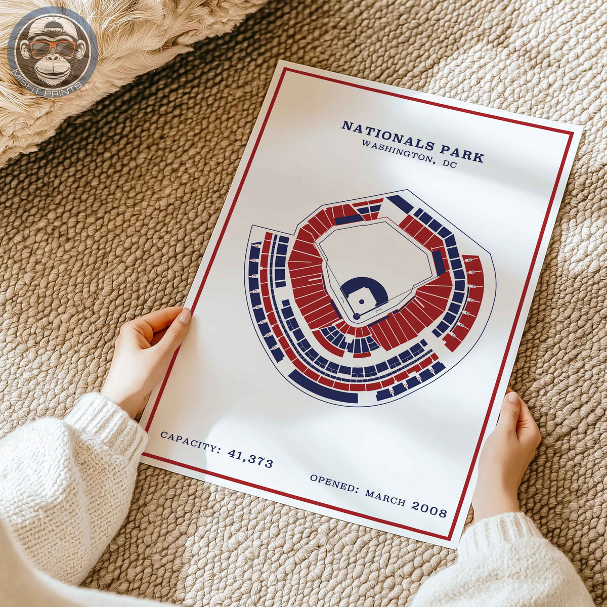 Nationals Stadium | Modern Border Print